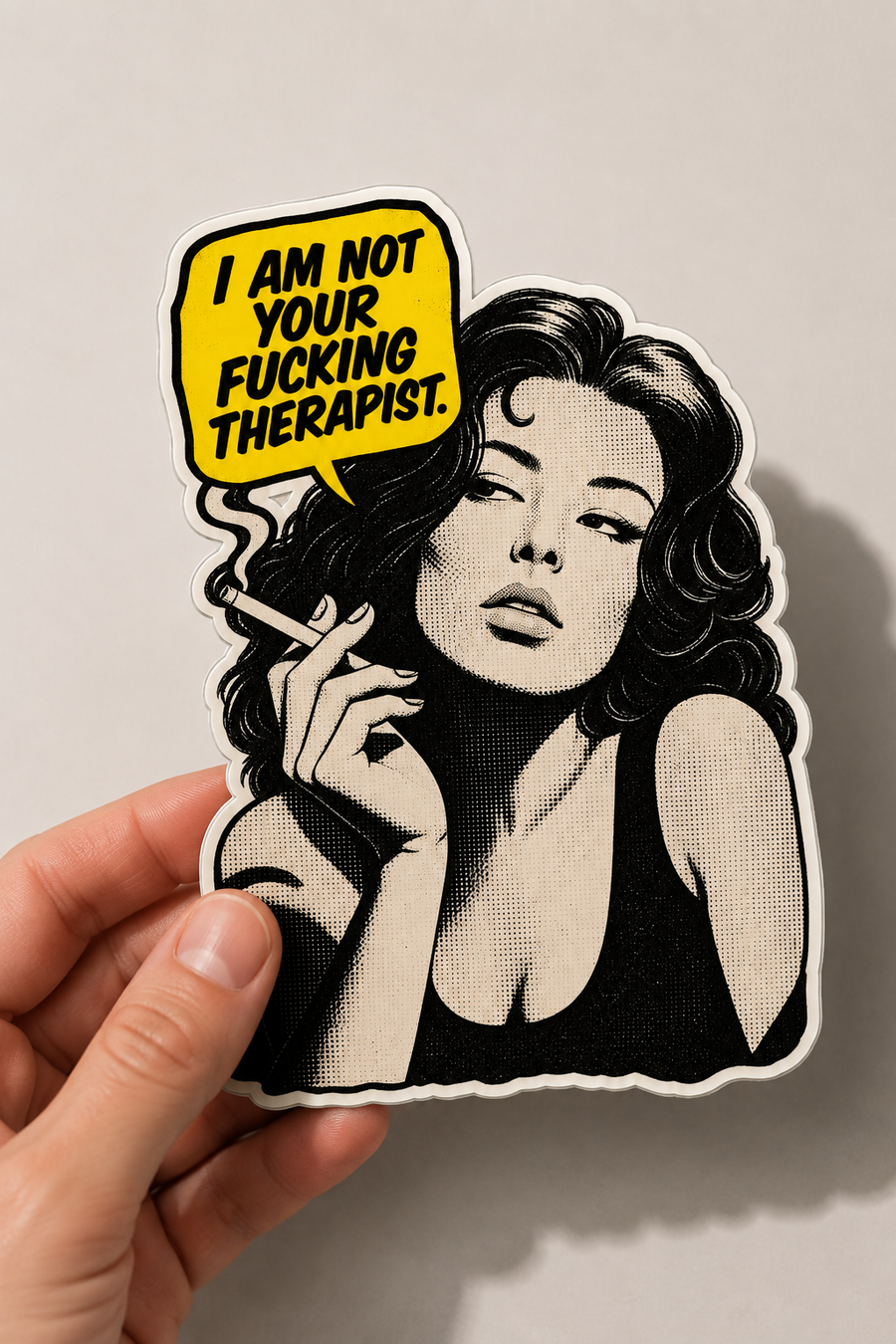 I Am Not Your Fucking Therapist Sticker – Boundary Humor Die-Cut Sticker
