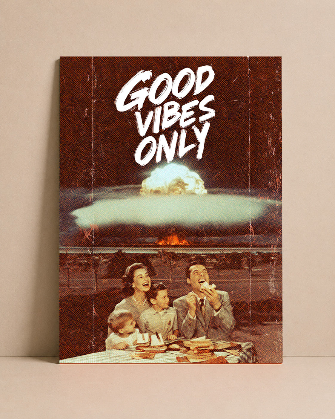 Good Vibes Only Art Print – Retro Atomic Family Wall Art