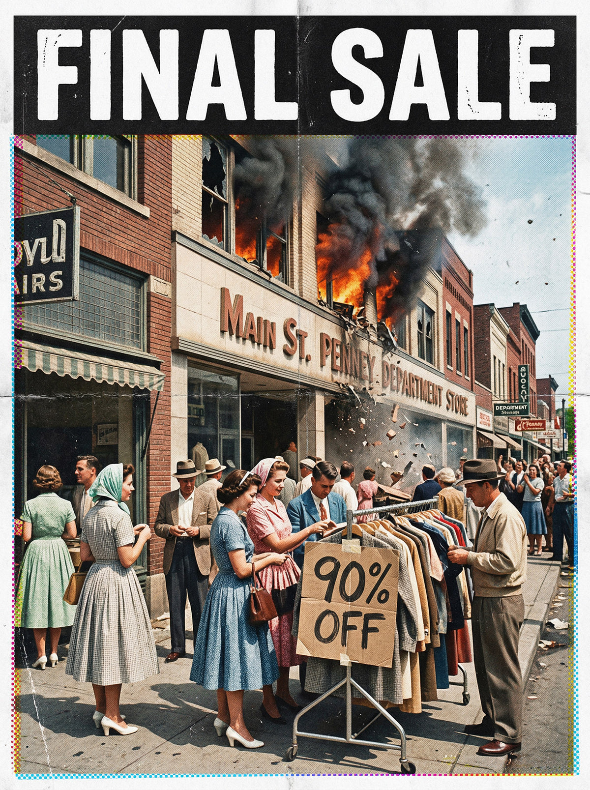 Final Sale Art Print – Retro Apocalypse Shopping Art