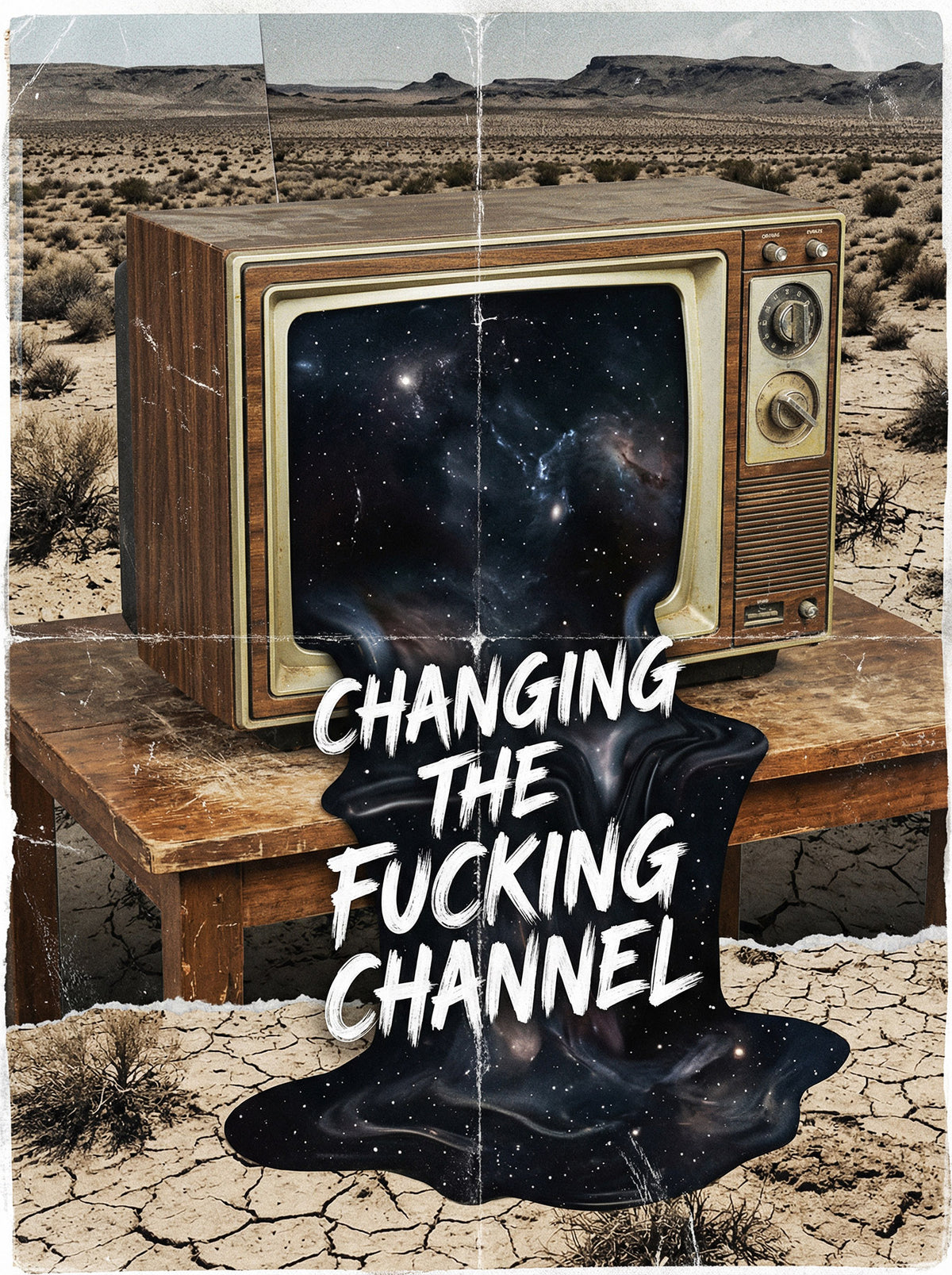 Changing the Fucking Channel Art Print – Retro TV Collage