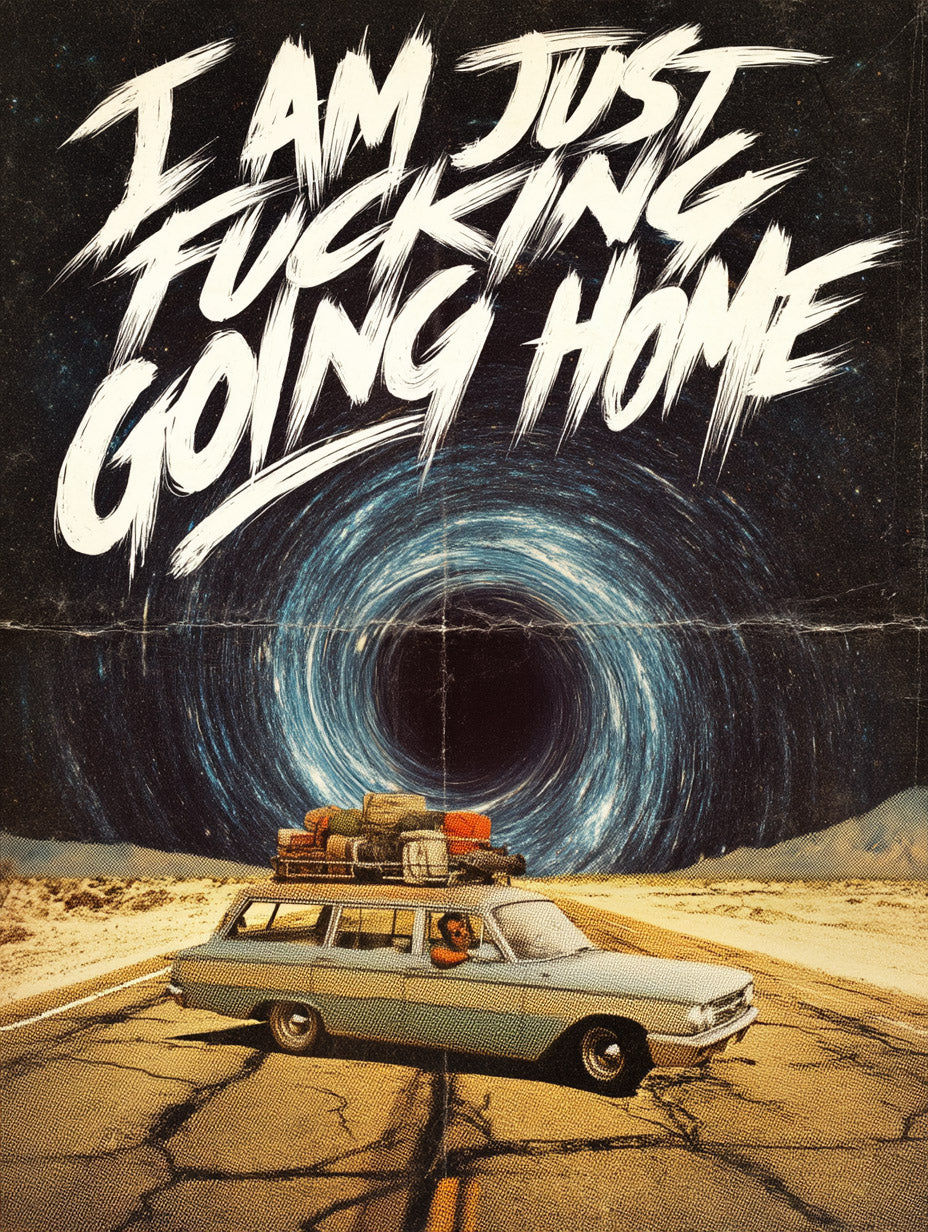 I Am Just Fucking Going Home Art Print – Surreal Road Art