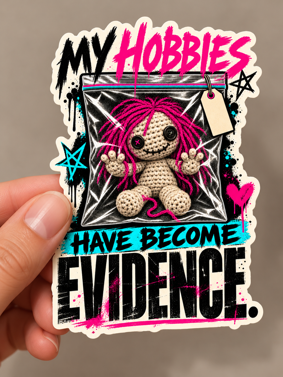 My Hobbies Have Become Evidence Sticker