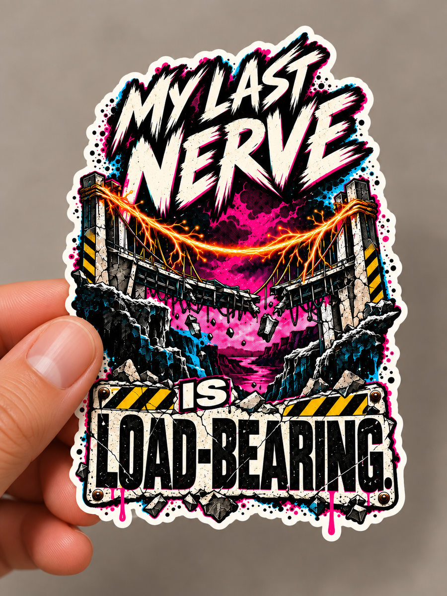 My Last Nerve Is Load-Bearing Sticker