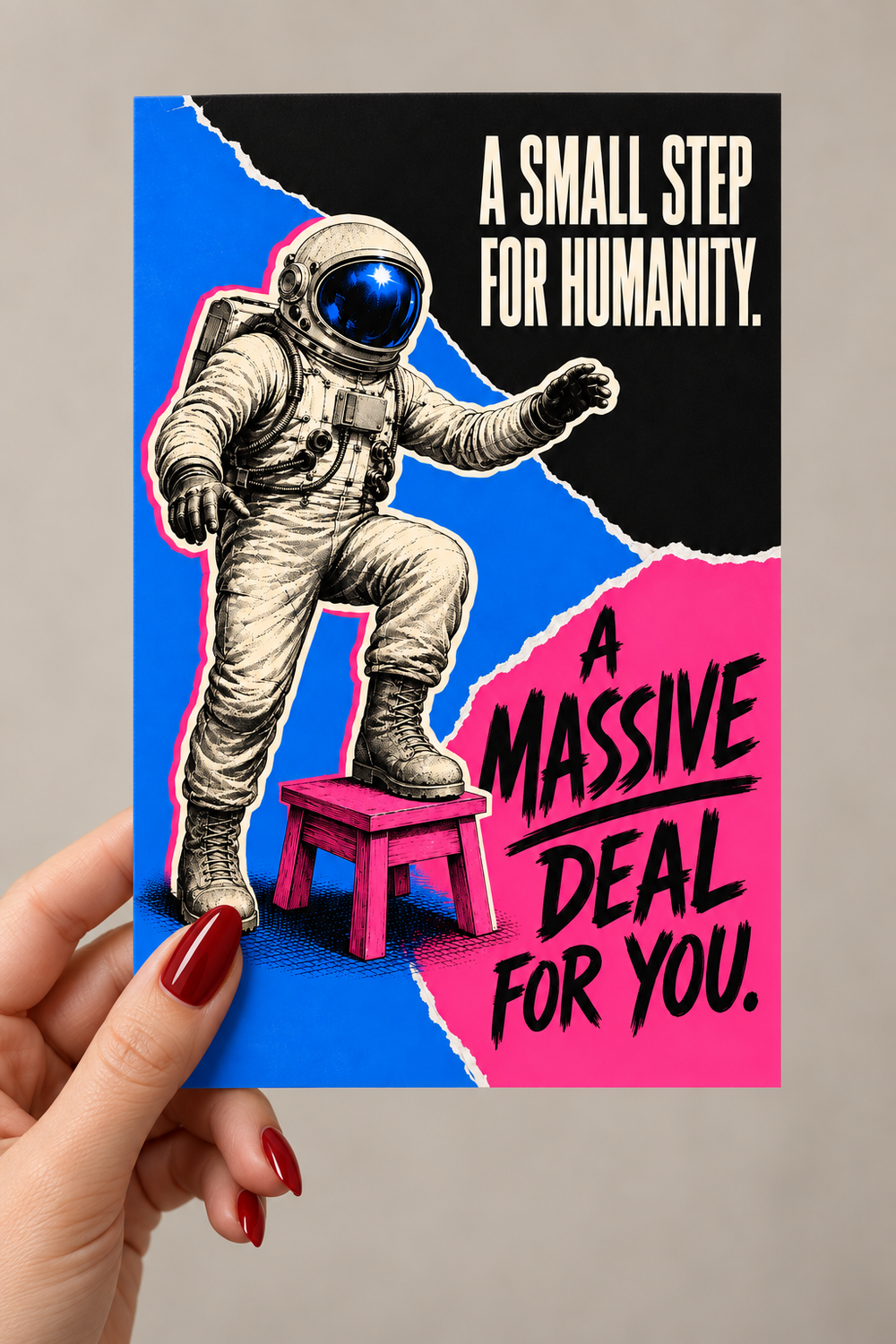 A Small Step for Humanity. A Massive Deal for You Greeting Card