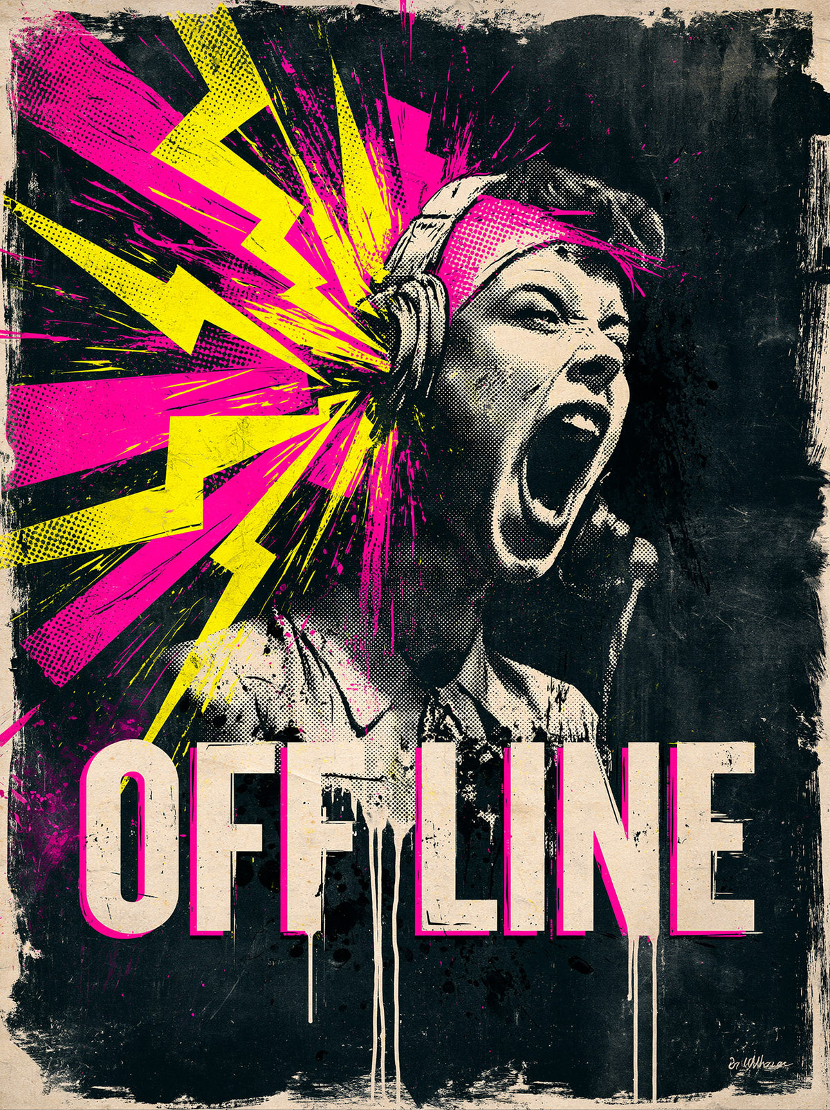 Offline Art Print – Punk Woman Wall Art