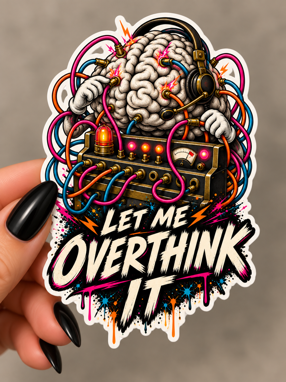Let Me Overthink It Sticker